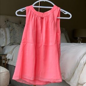 Pink chiffon tank from JCrew